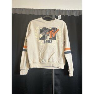 MTV Argyle Pattern Womens Crewneck Sweatshirt (Small)